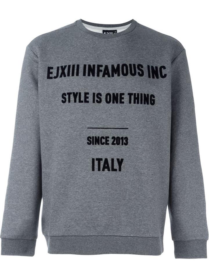 Ejxiii Flocked Logo Sweatshirt
