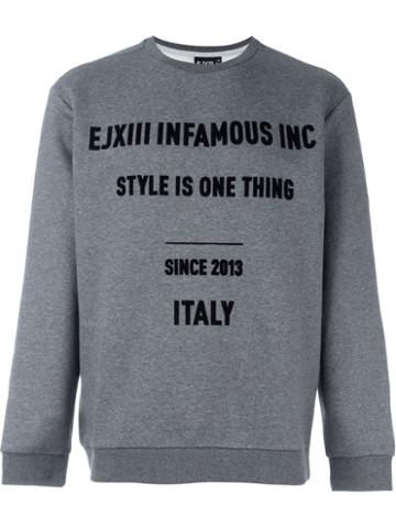 Ejxiii Flocked Logo Sweatshirt