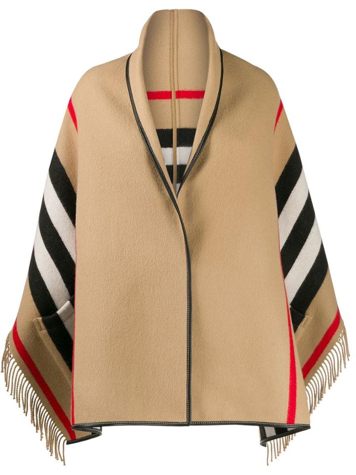 Burberry Pocket Detail Oversized Scarf - Neutrals