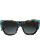 Pomellato Square Frame Sunglasses, Women's, Green, Acetate/metal (other)