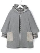 Fay Kids Layered Coat, Girl's, Size: 13 Yrs, Grey