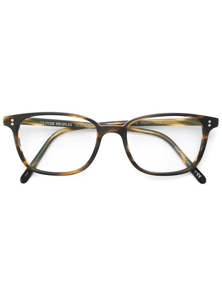 Oliver Peoples - 'maslon' Glasses - Men - Acetate - 53, Brown, Acetate
