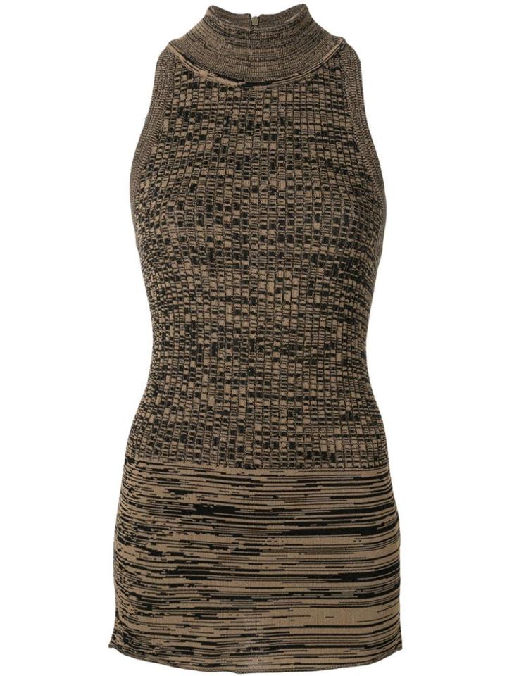 Erika Cavallini Roll Neck Knitted Top - Brown