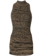 Erika Cavallini Roll Neck Knitted Top - Brown