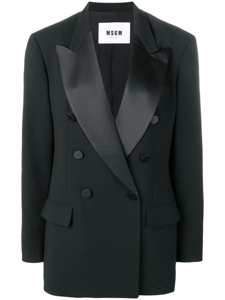 Msgm Tailored Fit Blazer - Black