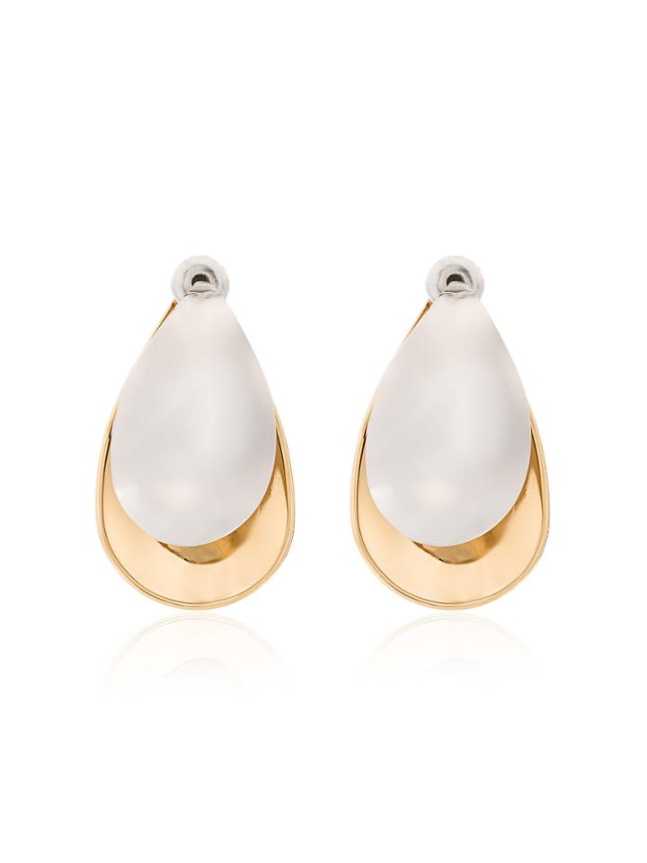 Charlotte Chesnais Gold And Silver Mini Petal Earrings - Metallic