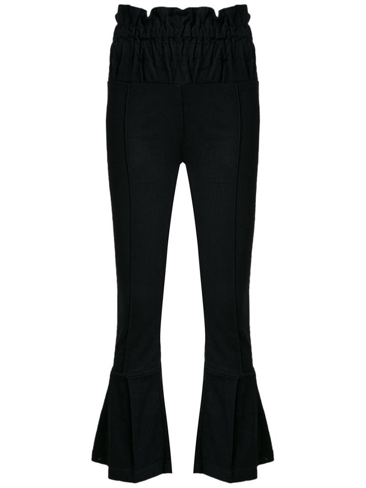 Andrea Bogosian Flared Jeans, Women's, Size: Medium, Black, Cotton/spandex/elastane