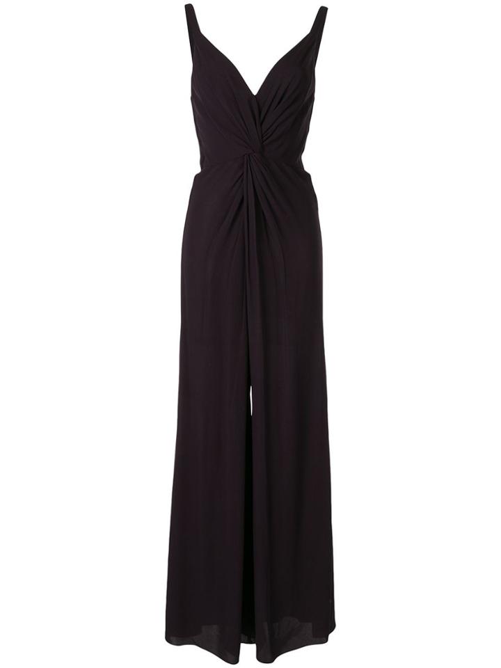 Ginger & Smart Orphic Twisted-front Jumpsuit - Black