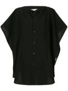 Facetasm Batwing Buttoned Top - Black