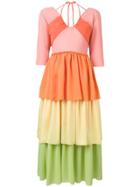 Rejina Pyo Cleo Ombre Crepe Dress - Orange