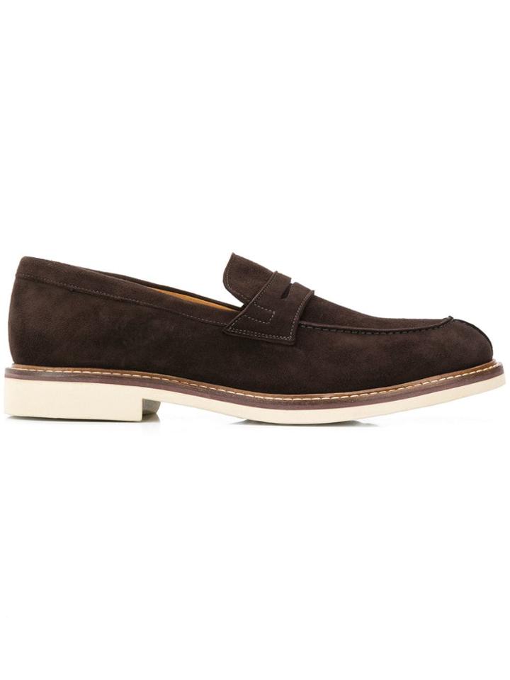 Corneliani Suede Loafers - Brown