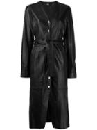 Karl Lagerfeld Leather Midi Dress - Black