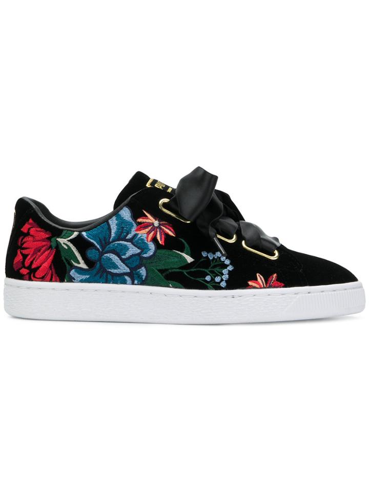 Puma Basket Heart Hyper Bow Sneakers - Black