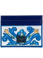 Dolce & Gabbana Majolica Print Cardholder - Blue