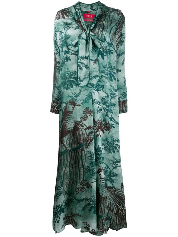 F.r.s For Restless Sleepers Palm Tree Day Dress - Green