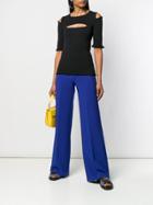 Sonia Rykiel Cold Shoulder Knitted Top - Black