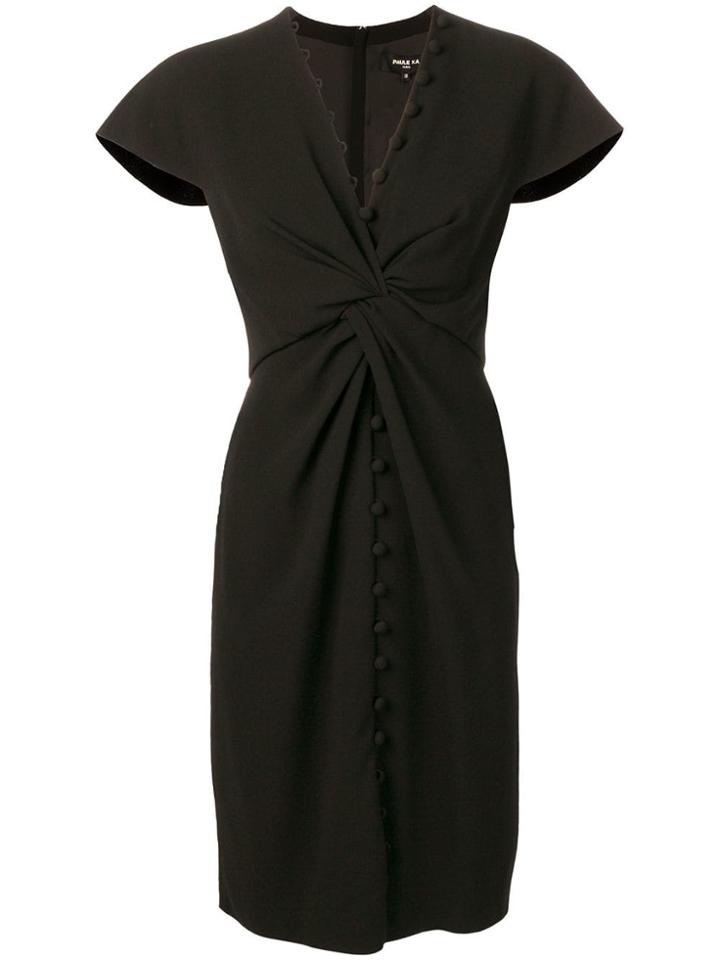 Paule Ka Knot Detail Dress - Black