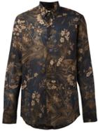 Dries Van Noten Floral Print Shirt, Men's, Size: 46, Blue, Cotton