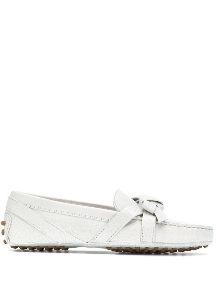 Tod's Bow Detail Loafers - White