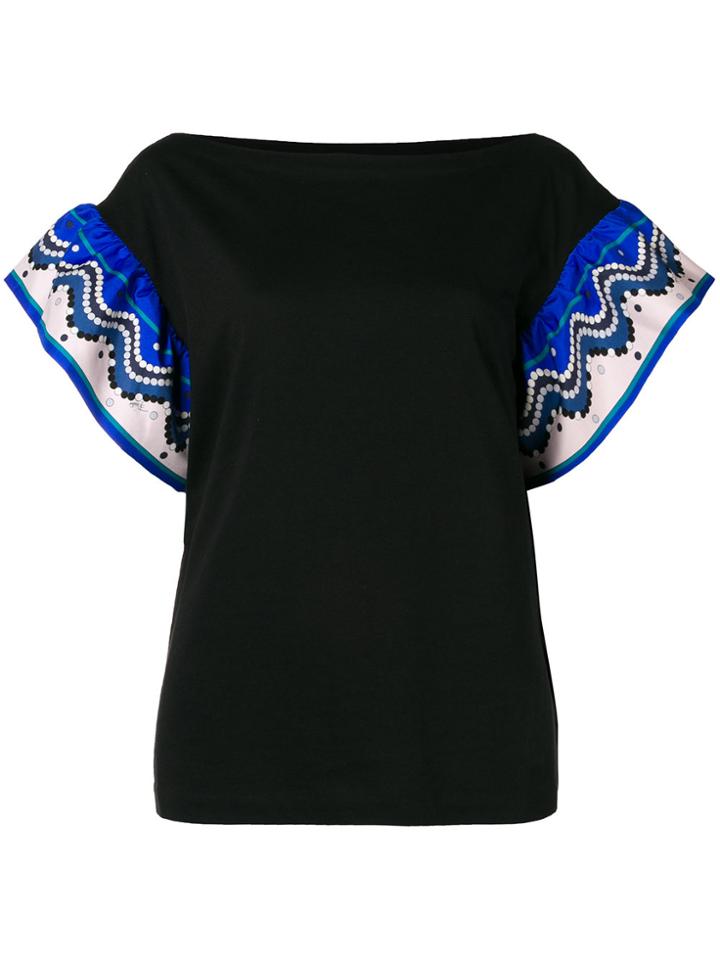 Emilio Pucci Frill-sleeve Top - Black