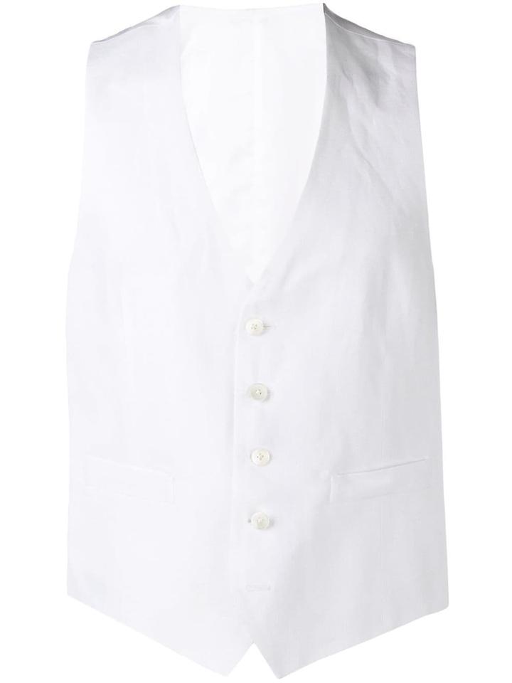 Dell'oglio Single-breasted Waistcoat - White