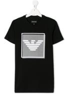 Emporio Armani Kids Short Sleeve Logo Print T-shirt - Black