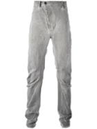 Lost & Found Rooms Diagonal Slim-fit Trousers, Men's, Size: Large, Grey, Cotton/spandex/elastane