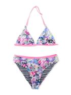 Vingino - Flower Print Bikini Set - Kids - Polyamide/polyester/spandex/elastane - 16 Yrs, Pink