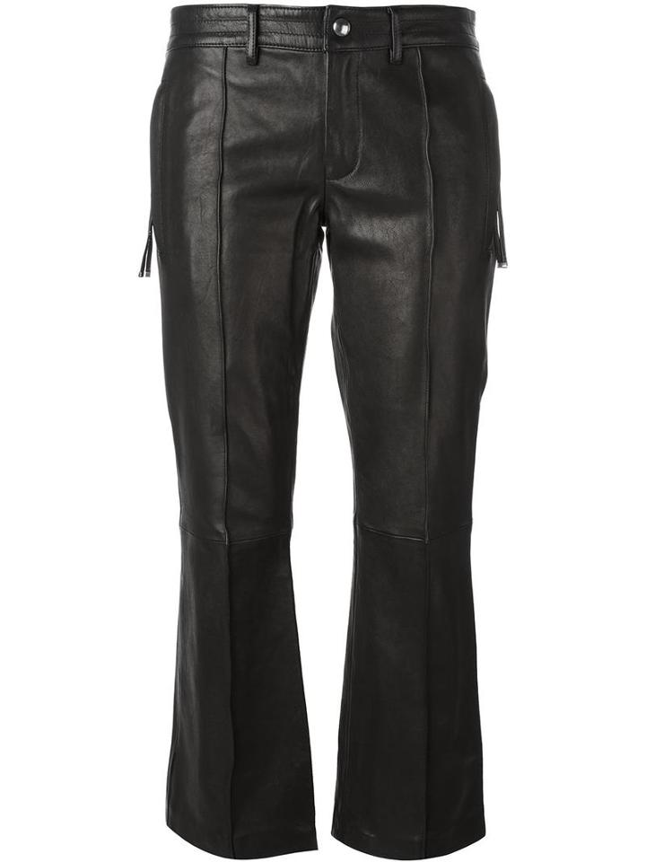 Diesel Black Gold 'pampilu' Trousers, Women's, Size: 44, Lamb Skin/polyester/rayon