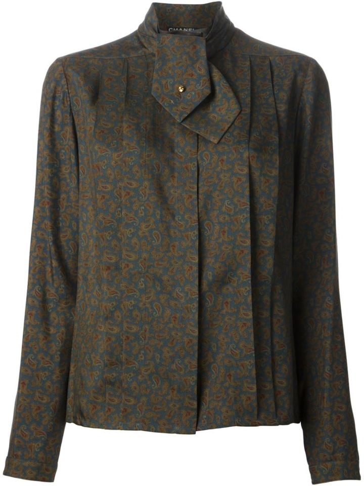 Chanel Vintage Paisley Print Blouse