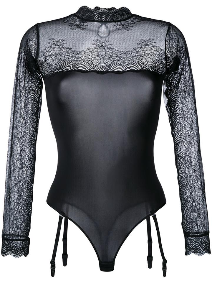 Maison Close - La Directrice Thong Bodie - Women - Polyamide/spandex/elastane - L, Black, Polyamide/spandex/elastane