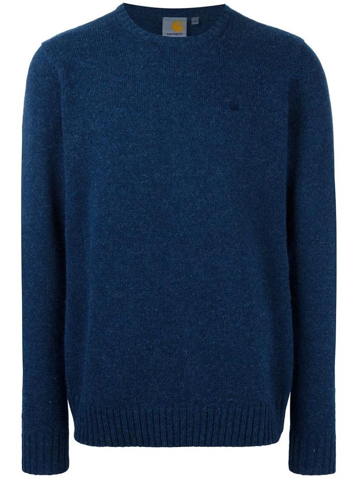 Carhartt Crew Neck Sweater, Men's, Size: Small, Blue, Wool