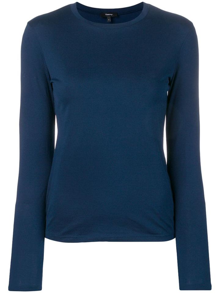 Theory Tiny Long Sleeves T-shirt - Blue