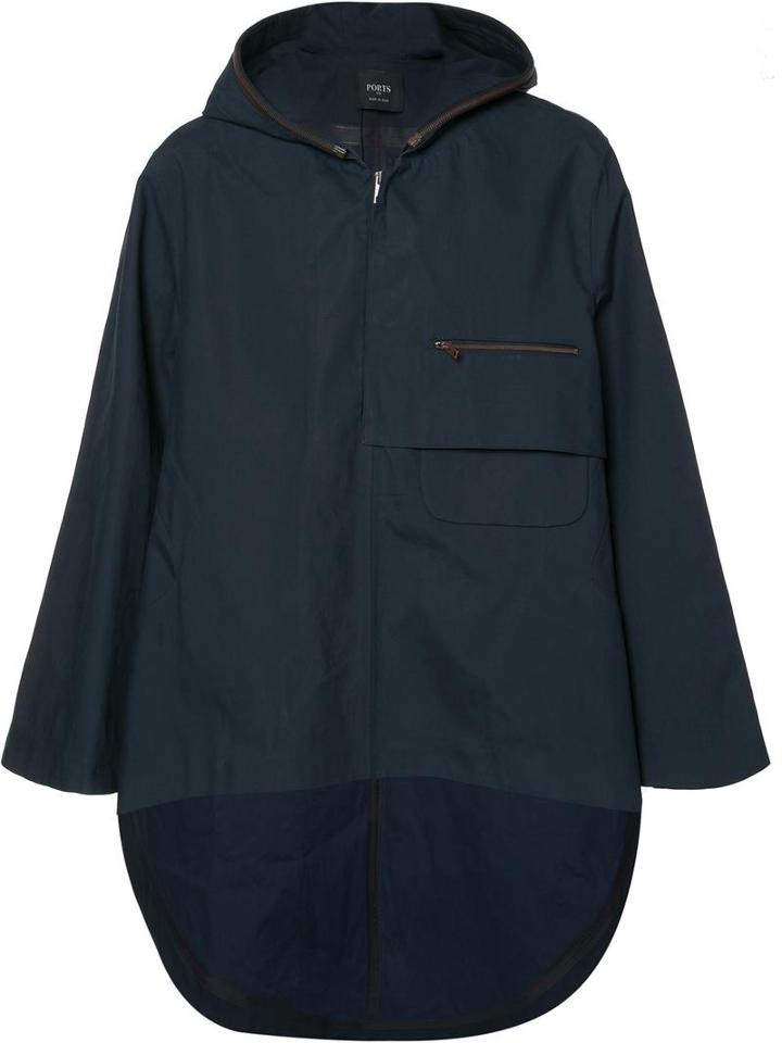 Ports 1961 Hooded Cape Jacket, Men's, Size: Small, Blue, Cotton