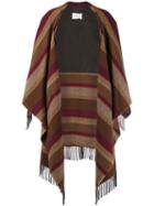 Dorothee Schumacher Cosy Fringes Striped Cape - Neutrals