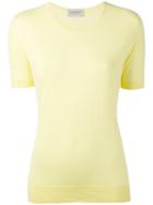 John Smedley - Daniella Knit T-shirt - Women - Cotton - M, Yellow/orange, Cotton