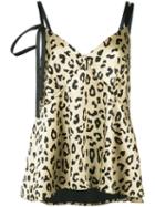 Cinq A Sept Leopard Print Cami Top, Women's, Size: Medium, Nude/neutrals, Silk/polyester