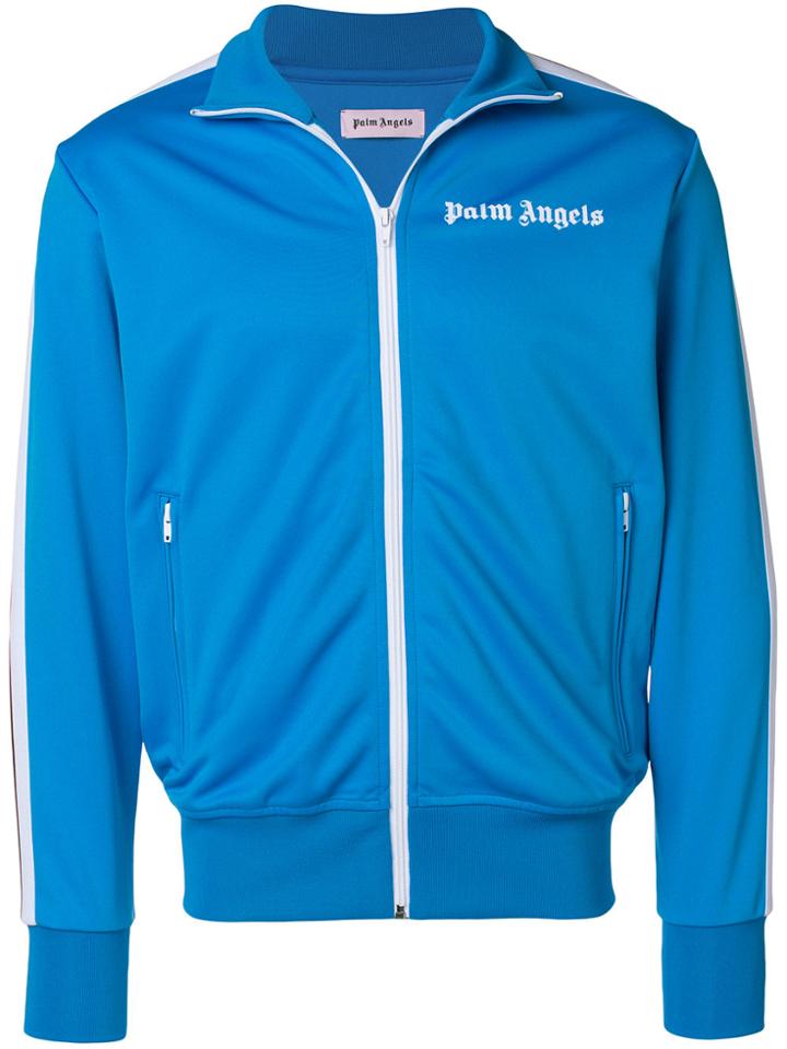 Palm Angels Logo Print Track Jacket - Blue