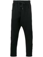 Amen Drop-crotch Track Pants, Men's, Size: 48, Black, Cotton