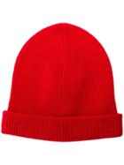 Mm6 Maison Margiela Knitted Beanie - Red