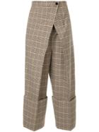 Astraet Wrap Front Cropped Trousers - Nude & Neutrals