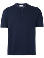 Cerruti 1881 - Band Collar Polo Shirt - Men - Cotton - M, Blue, Cotton