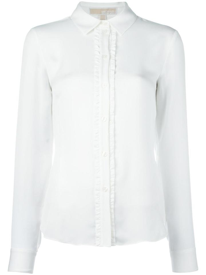 Michael Michael Kors Frill Detail Shirt - Nude & Neutrals