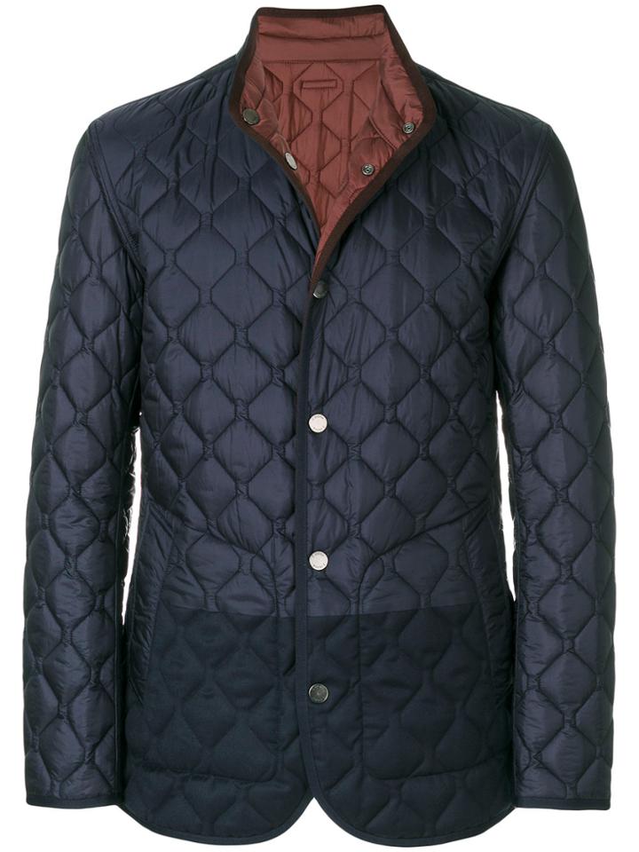 Z Zegna Reversible Padded Jacket - Blue