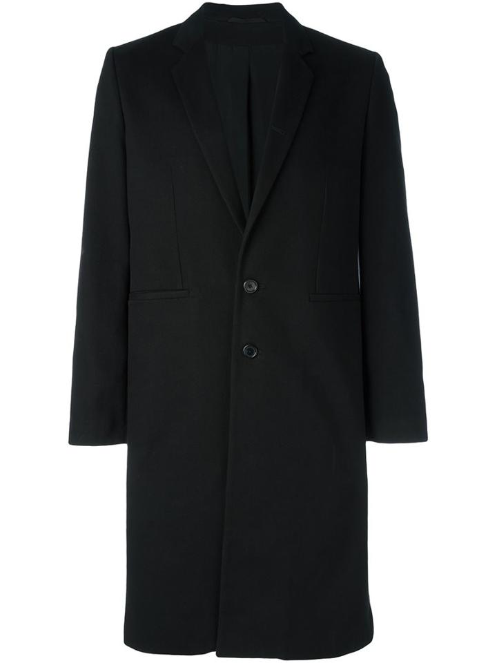 Ann Demeulemeester Single Breasted Coat, Men's, Size: Small, Black, Cotton/nylon/rayon