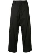 Yoshiokubo Straight Cropped Trousers - Black