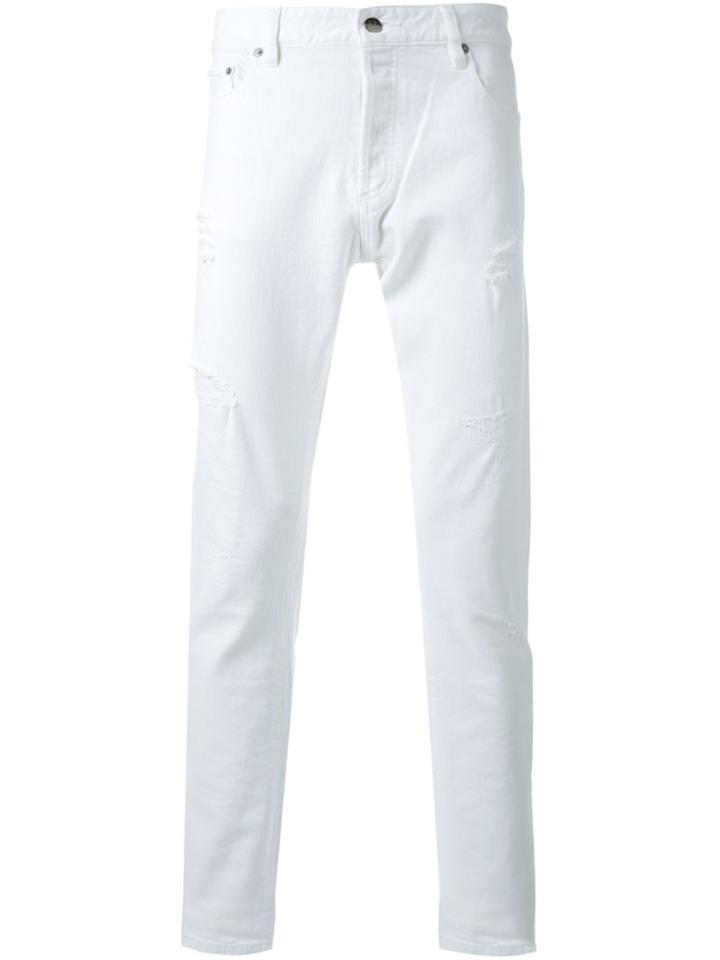 Hl Heddie Lovu Distressed Slim Fit Jeans - White