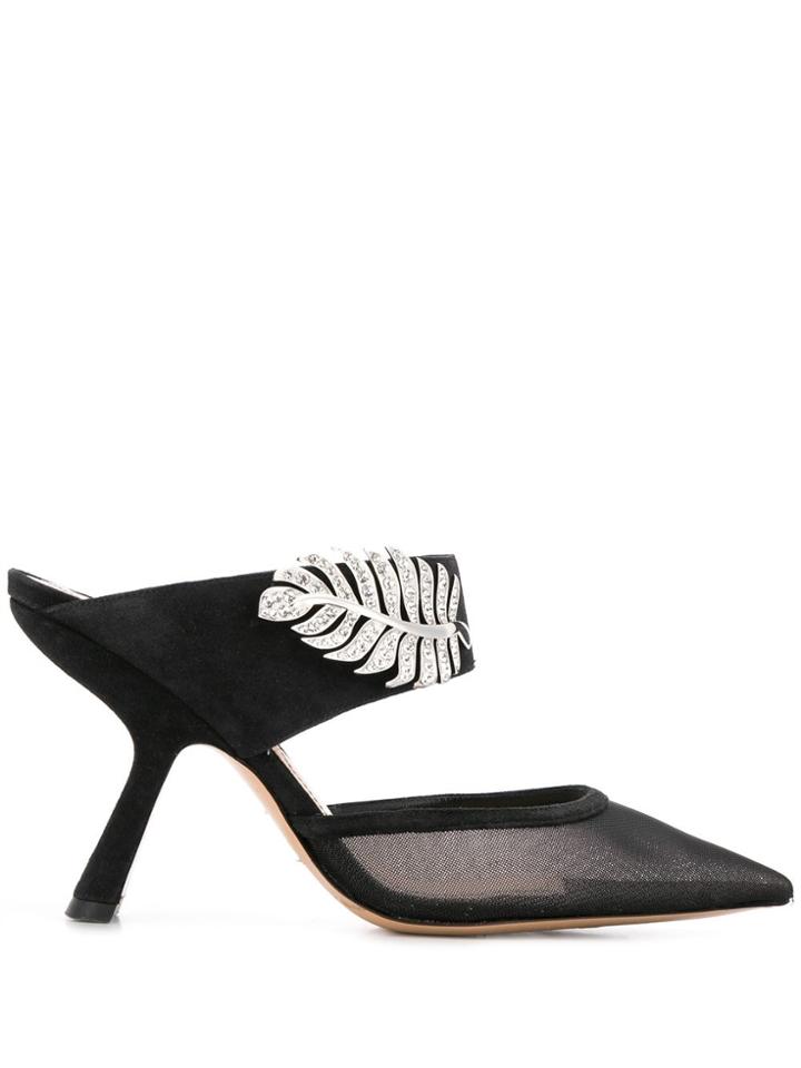 Nicholas Kirkwood Monstera Mesh Mules - Black