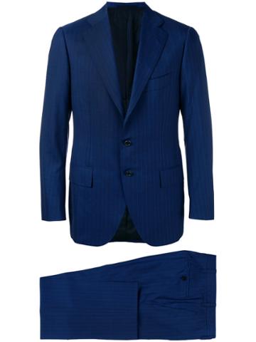 Cesare Attolini - Straight Cut Suit - Men - Silk/wool/bemberg - 48, Blue, Silk/wool/bemberg
