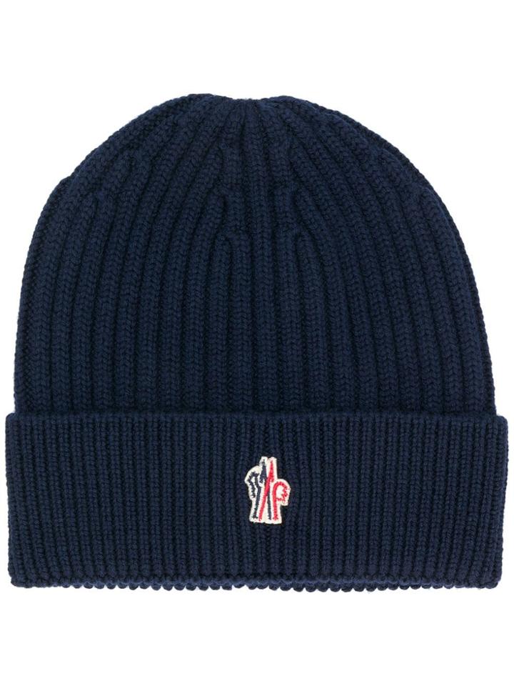 Moncler Grenoble Ribbed Knit Cap - Blue